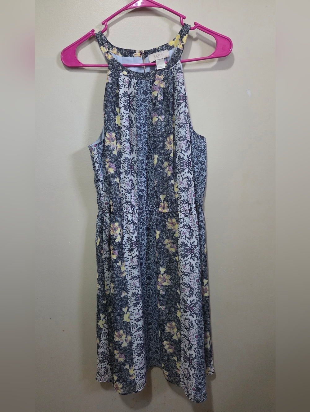 Loft Outlet Floral Halter Sundress - Women's Large, Muticolored, Lightweight